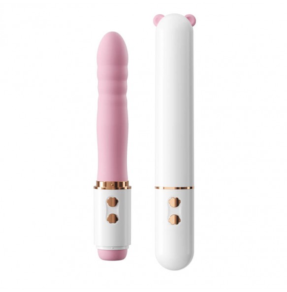 MizzZee - Little Bear Thrusting Suction Heated Wand (Chargeable - White)